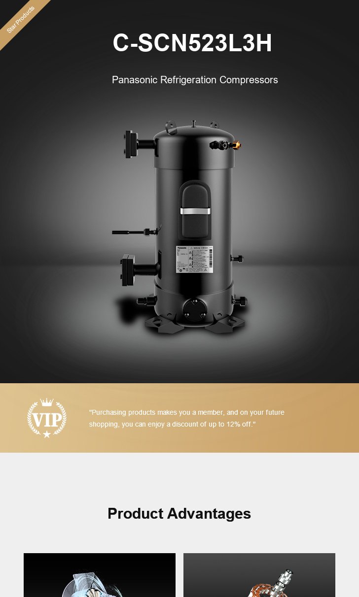 Panasonic Compressor C-SCN523L3H, technical parameters pdf, structure diagram